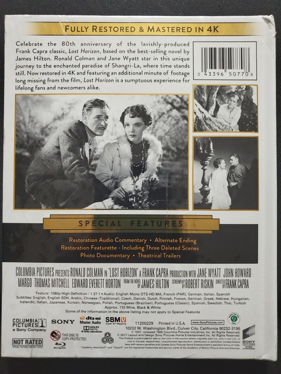 Lost Horizon (Blu-ray, 1937) for sale online | eBay