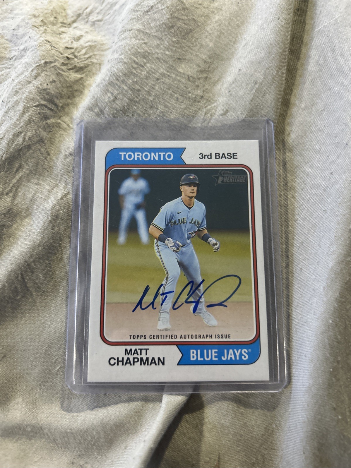 2023 Topps Heritage - Real One Autographs Matt Chapman #ROA-MCN (AU)