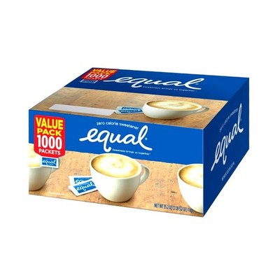 Equal Aspartame Sweetener Packets 1000ct Bulk Food Service