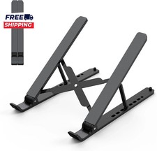 Laptop Stand for Desk Adjustable Laptop Riser Abs Silicone Foldable Portable