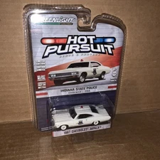 2017 Greenlight Hot Pursuit 1967 Chevrolet Impala Indiana State Police Car New