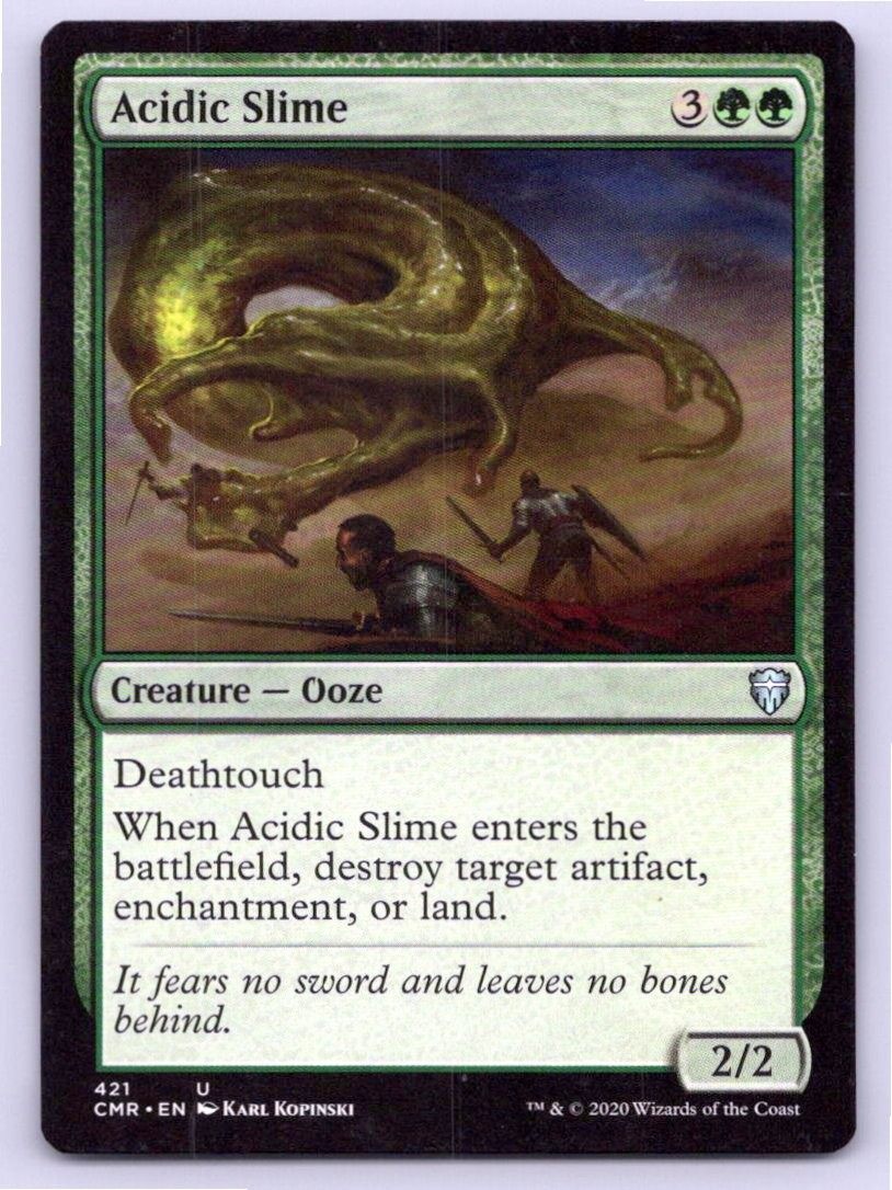 2020 MAGIC: THE GATHERING ACIDIC SLIME COMMANDER LEGENDS 421 UC NM A92717