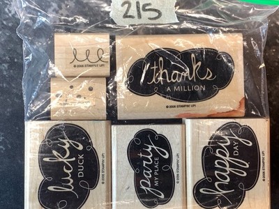Wood Block Stamp Set stampin up misc sentiments cute lot 215