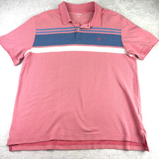 IZOD Golf Polo Mens XXL 2XL Pink Blue White Casual Active Preppy Classic Shirt