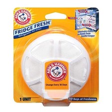 Arm & Hammer Fridge Fresh Refrigerator Air Filter 4 Count (Pack of 1), Orange
