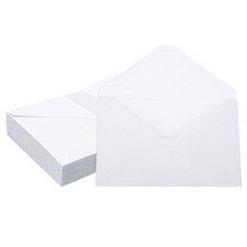 50 Pcs 6x4 Inch Invitation Envelopes V-Flap Greeting Card White