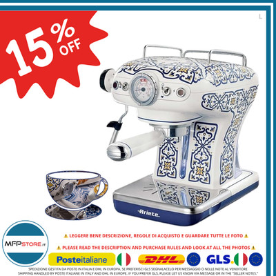 Ariete Capri 1389 Espressomaschine 850W 15 bar mit Cappuccinatore 0,9L Neu
