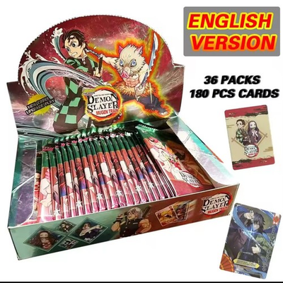 #ad Demon Slayer 36 Pack English Trading Card Booster Box Anime Collectible Cards $23.99