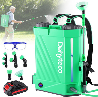 Battery Powered Backpack Sprayer with Mixer 4.2 Gallon, 5 Nozzles & Goggles | Up