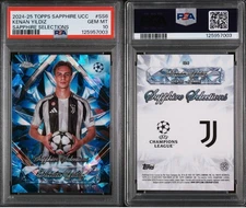 Kenan Yildiz 2024-25 Topps Chrome Sapphire UEFA Sapphire Selections #SS-6 PSA 10