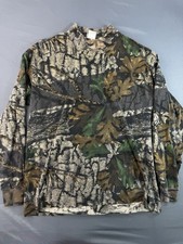 Vintage Jerzees Outdoors Real Tree Camo Long Sleeve Shirt Size Large Camouflage