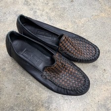 Cole Haan country black leather brown loafers shoes Womens Size 7.5 B Vintage