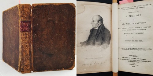 1837 antique Wm CARVOSSO MEMOIR weslyn methodist connexion SIMPLE FAITH CHRIST