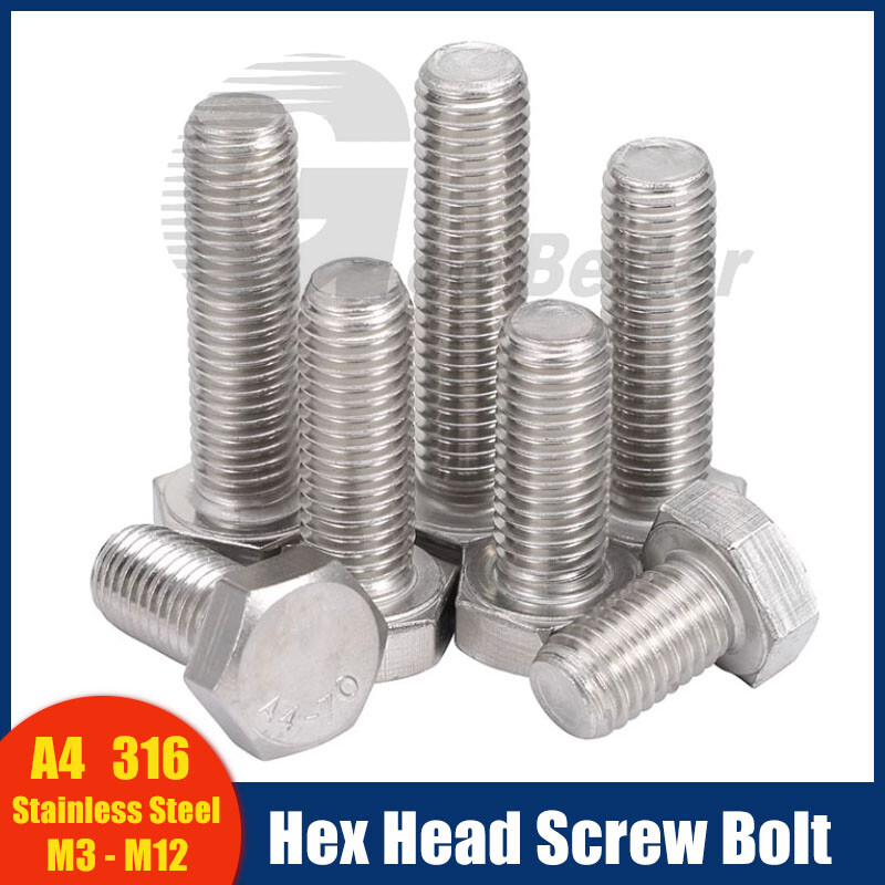 Stainless Steel A4 Marine Grade (316) Hex-Head Set Screws - Sizes M3 To M12, Freepost