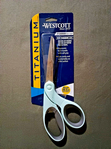 New Westcott Titanium Med Bonded 8" Blades 3X Harder than Steel