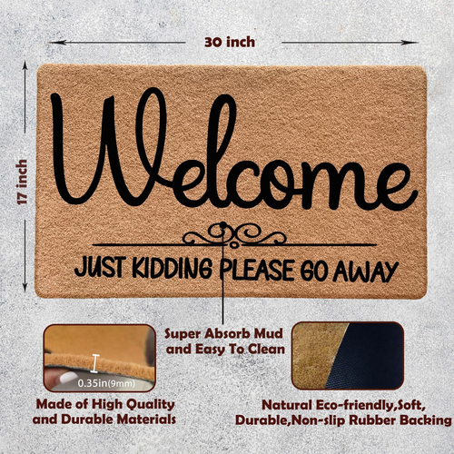 Funny Welcome Mats, Go Away Door Mats, Funny Welcome Mats for Front Door, Unwelc - Picture 3 of 12