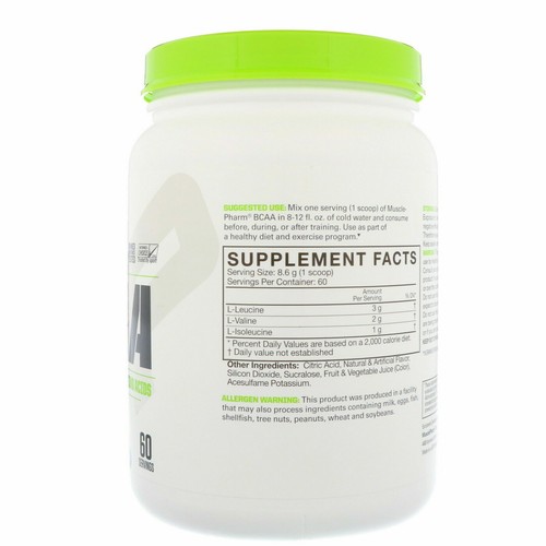 MusclePharm BCAA 3:1:2 L-Leucine, L-Valine & L-Isoleucine 60 Servings 516 Grams* - Picture 2 of 3