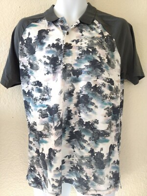 Asos Men's Polo Shirt Shot Sleeve Size M Multi Color Abstract Print