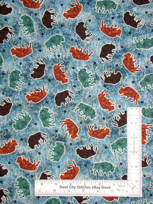 Buffalo Bison Fabric By Yard Southwest Wild Animals Roam Free Cotton QT