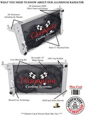 Sr Champion 3 Row Radiator W 2 12 Fans For 1996 Ford Mustang V8 Engine Cc1775