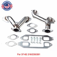 Exhaust Manifold Headers Kit Stainless For 1937-62 Chevy 216235261 6 Cylinder