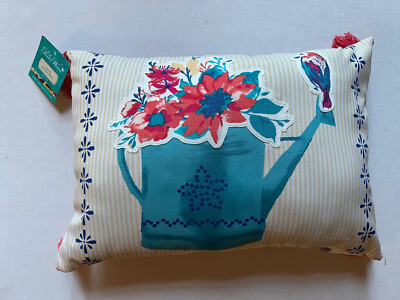 The Pioneer Woman Watering Can Fresh Floral Outdoor Rectangle Pillow 14