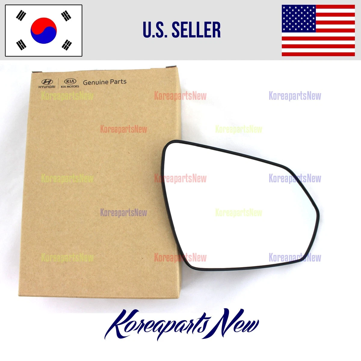Mirror GLASS + Holder Right PASSENGER HEATED ⭐OEM⭐ Hyundai 