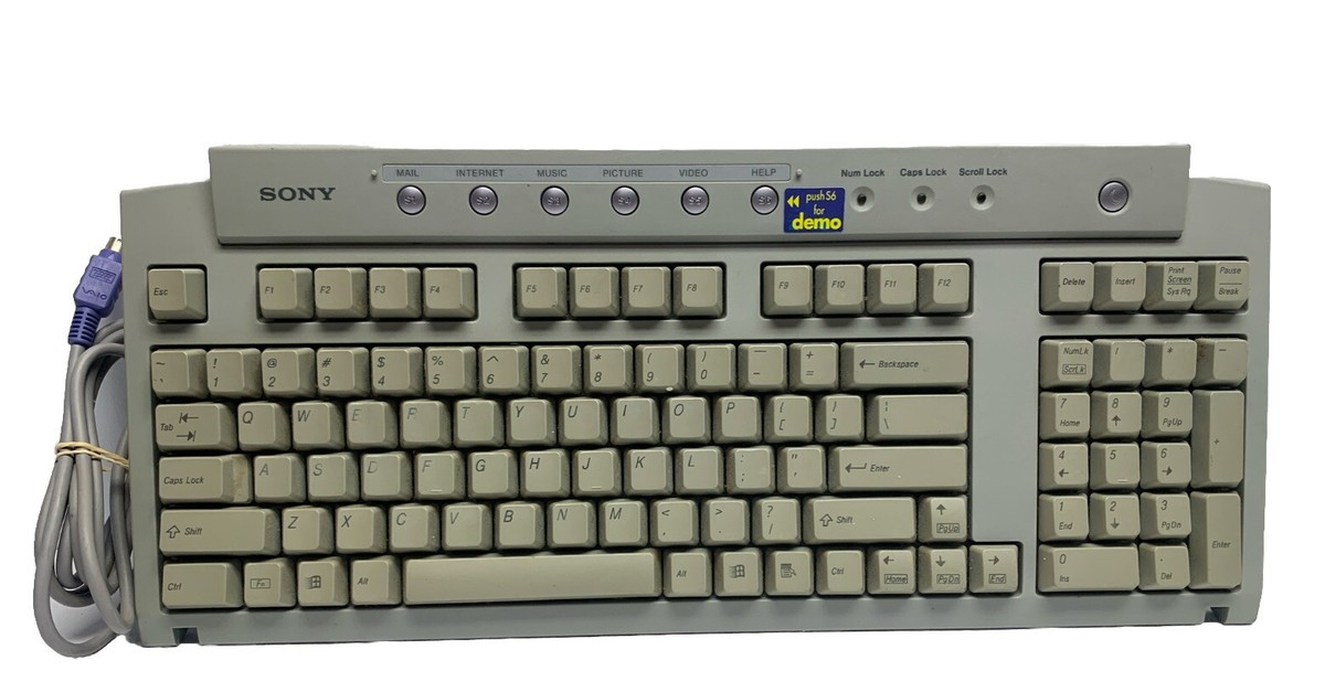 Sony VAIO PCVA-KB1P/UB Gray PS2 Wired QWERTY Standard Computer