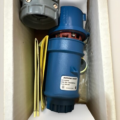  Cooper Arrow Hart AH520P9 Pin & Sleeve Receptacle 20A 3-PH 5-Wire Plug  
