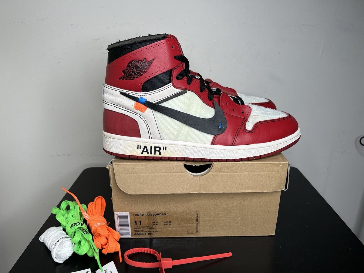 Off-White × Nike GS Air Jordan 1 Retro Jordan 1 Retro High Off-White Euro (GS) - AQ8296-100 - US