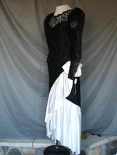 1920s Great Gatsby Style Dress Black  White Prom Gown Formal Evening