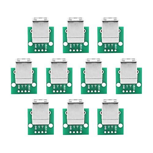 Keenso 10Pcs USB Tipo B femmina Breakout Board 2,54 millimetri Adattatore (L4u)