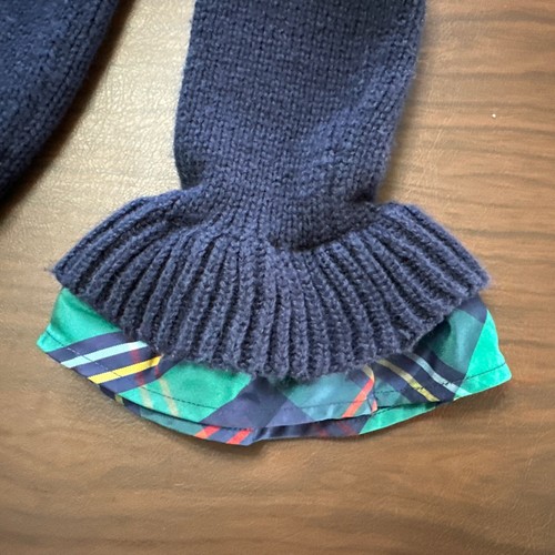 Janie And Jack Girl Sweater Size 8 Navy Blue Christmas - Picture 4 of 5