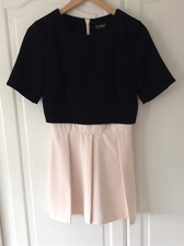 Miss Selfridge Elegant Occasional Playsuit. Black  Cream. Size 10. Ex Con.