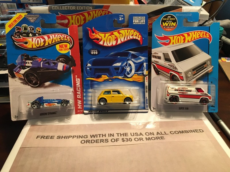 HOT WHEELS/MATCHBOX LOT OF 3 - ARROW DYNAMIC, MINI COOPER, SUPER VAN VHTF!!!