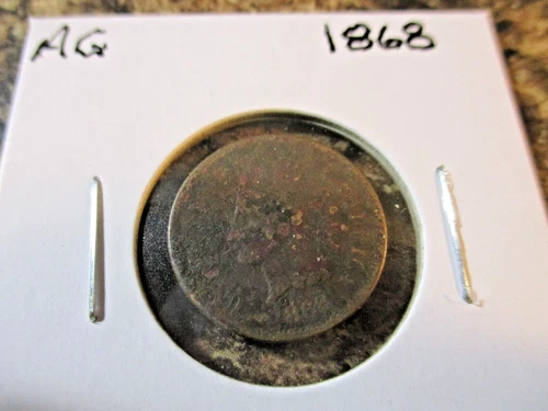 1868 INDIAN CENT AG   AA