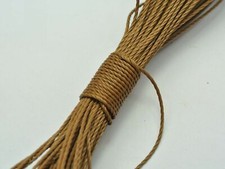 50 Meters Coffee Waxed Polyester Twisted Cord 1mm Macrame String Linen Thread