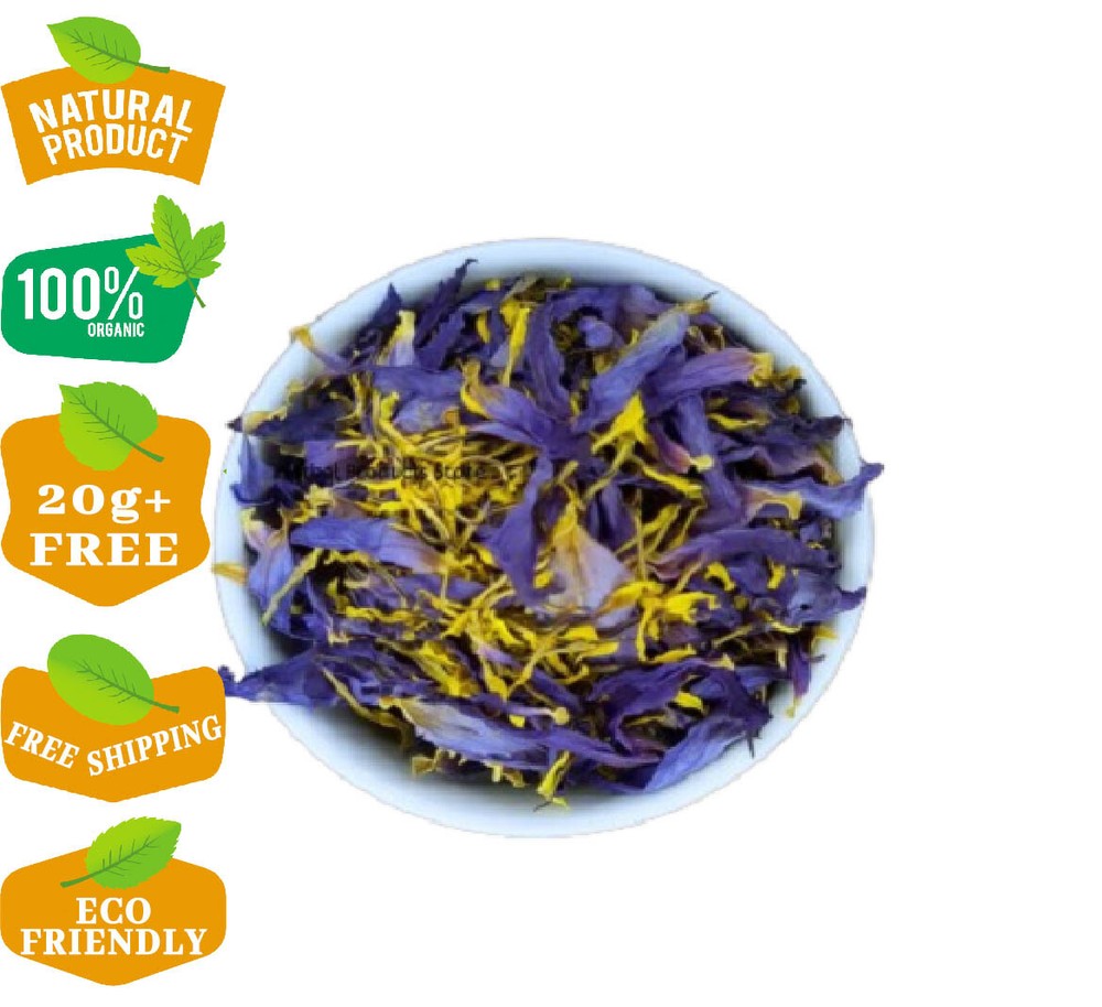 Dried Blue Lotus Flower Egyptian Nymphaea Caerulea Organic Pure Herbal Tea/Smoke
