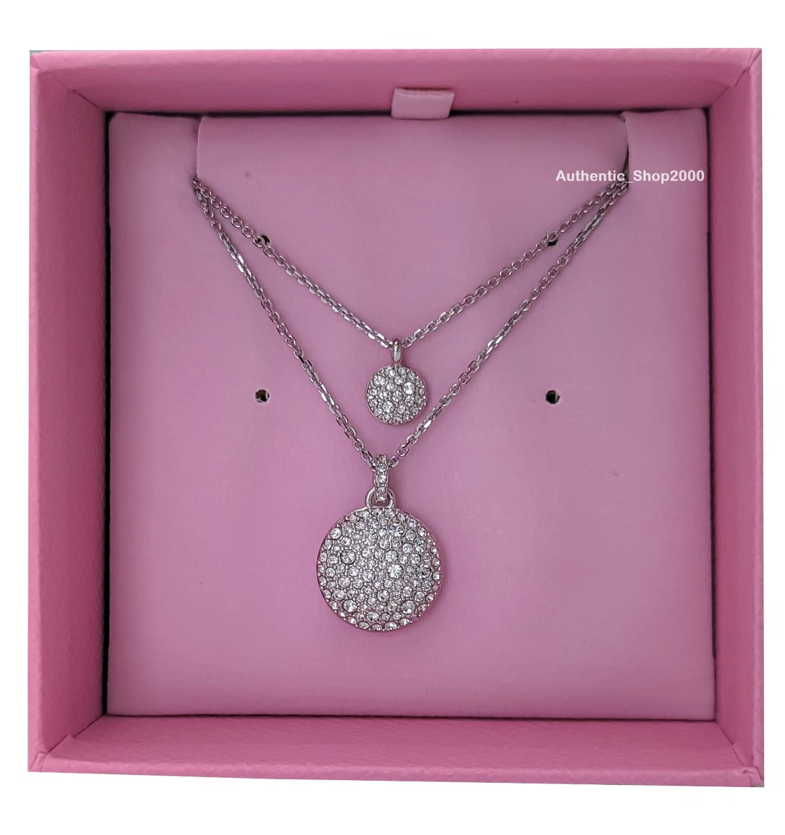 NEW Authentic SWAROVSKI Rhodium Pave Meteora layered pendant 