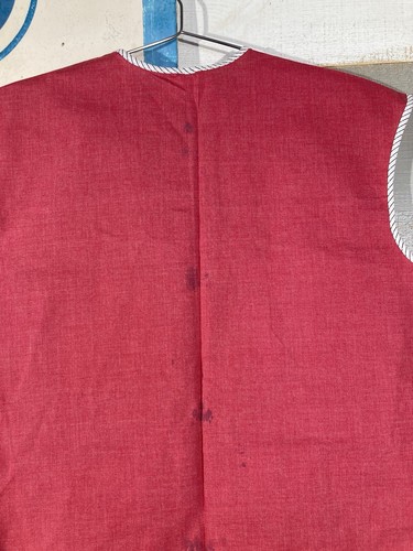 Vintage 60s 70s DEADSTOCK Kitchen Smock Button Apron Baking Wear NOS w/Defects M - Picture 8 of 11