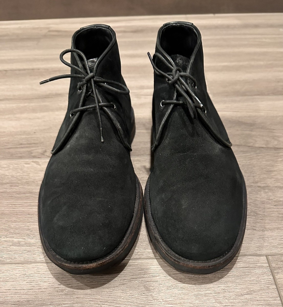 Aquatalia Carlos Chukka Ankle Boots Made in Italy Black Leather Men\'s 7.5 s-l400.jpg main image 2
