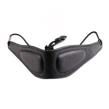 Black Saxophone Sax Genuine Leather Neck Strap w/ Mountaineering Rope in Comfort