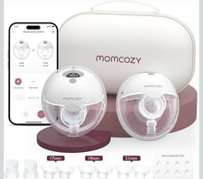 Momcozy M5 Double Electric Breast Pump Hands-Free Kit w/ Multiple Sizes  Case