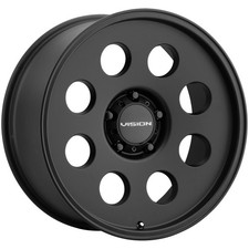 Vision 56 Midway 17x9 5x4.5 -12mm Satin Black Wheel Rim 17 Inch