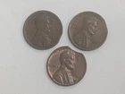 Lot Of Three (3) Lincoln Wheat Memorial Cent Penny 1C Ragged Clip Planchet Error