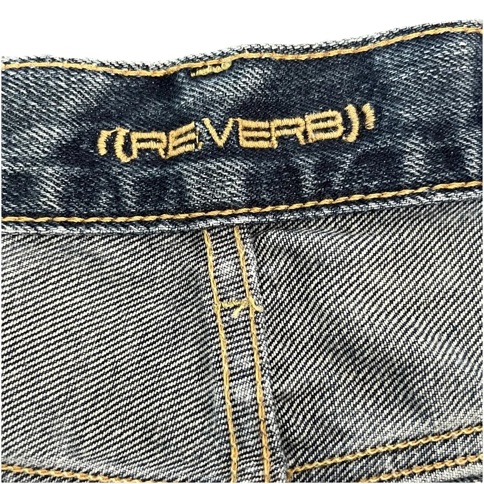 Pantalones de mezclilla para hombre Reverb 40X32 Brooklyn resina oscura algodón arrugado Foto 4 de 4