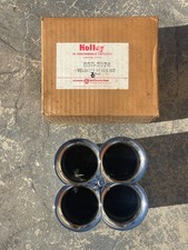 Vintage Holley 4500 Series Dominator Chrome Velocity Stacks Hot Rod Nascar