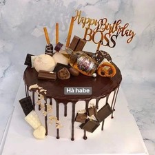 Happy Birthday Boss Cake Topper Adult Party Favors Baking Decorating Supplies De