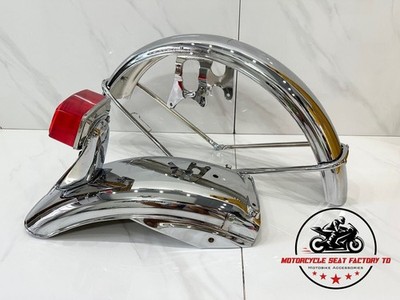 69-70 Honda CB750 Sandguss Front & Rear Fender, Tail Light Bracket K0 K1 Chrome