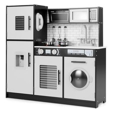 Play Kitchen Toy Set with Oven and Washing Machine Black